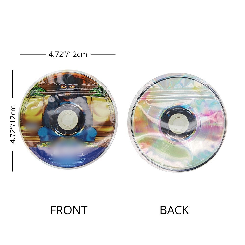 100 pcs Cartoon Shapes Mylar Bags Zip Seal Bags Resealable Candy Baggies 3.5g