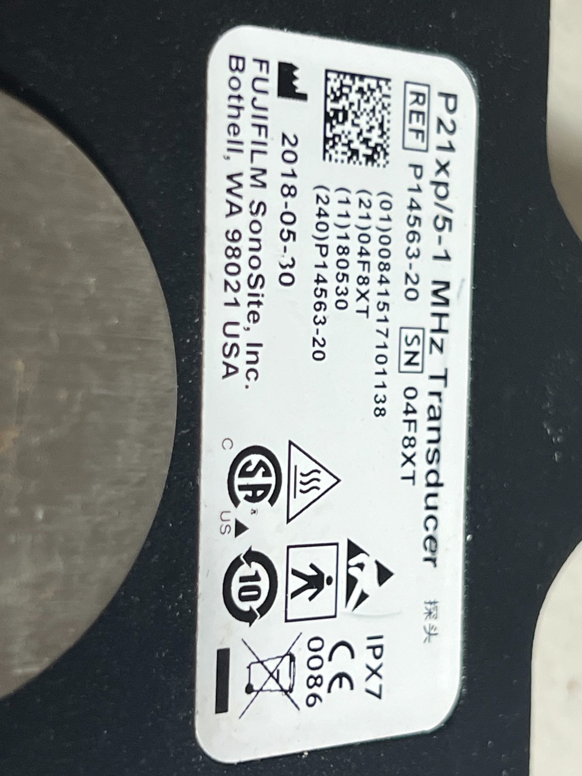 Sonosite P21xp/5-1 MHz Transducer REF P14563-20