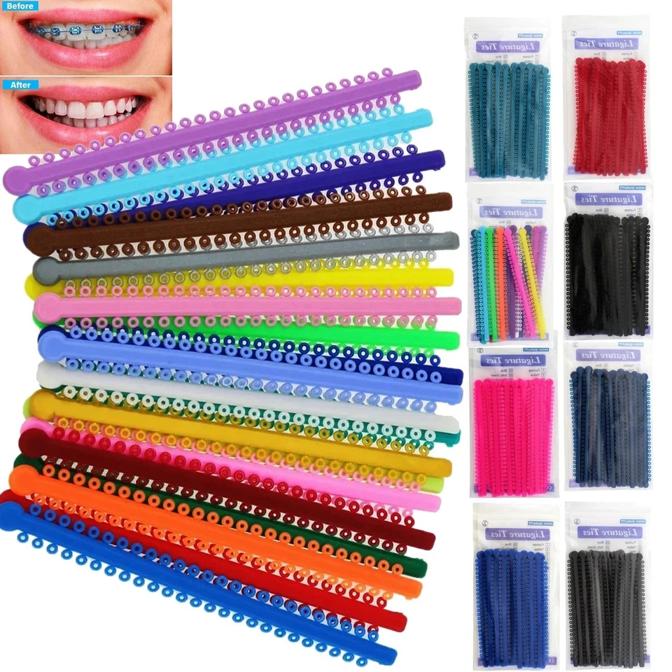 1000pcs Dental Orthodontic Elastic Ligature Tie Ligadura Ortodoncia Rubber Brace