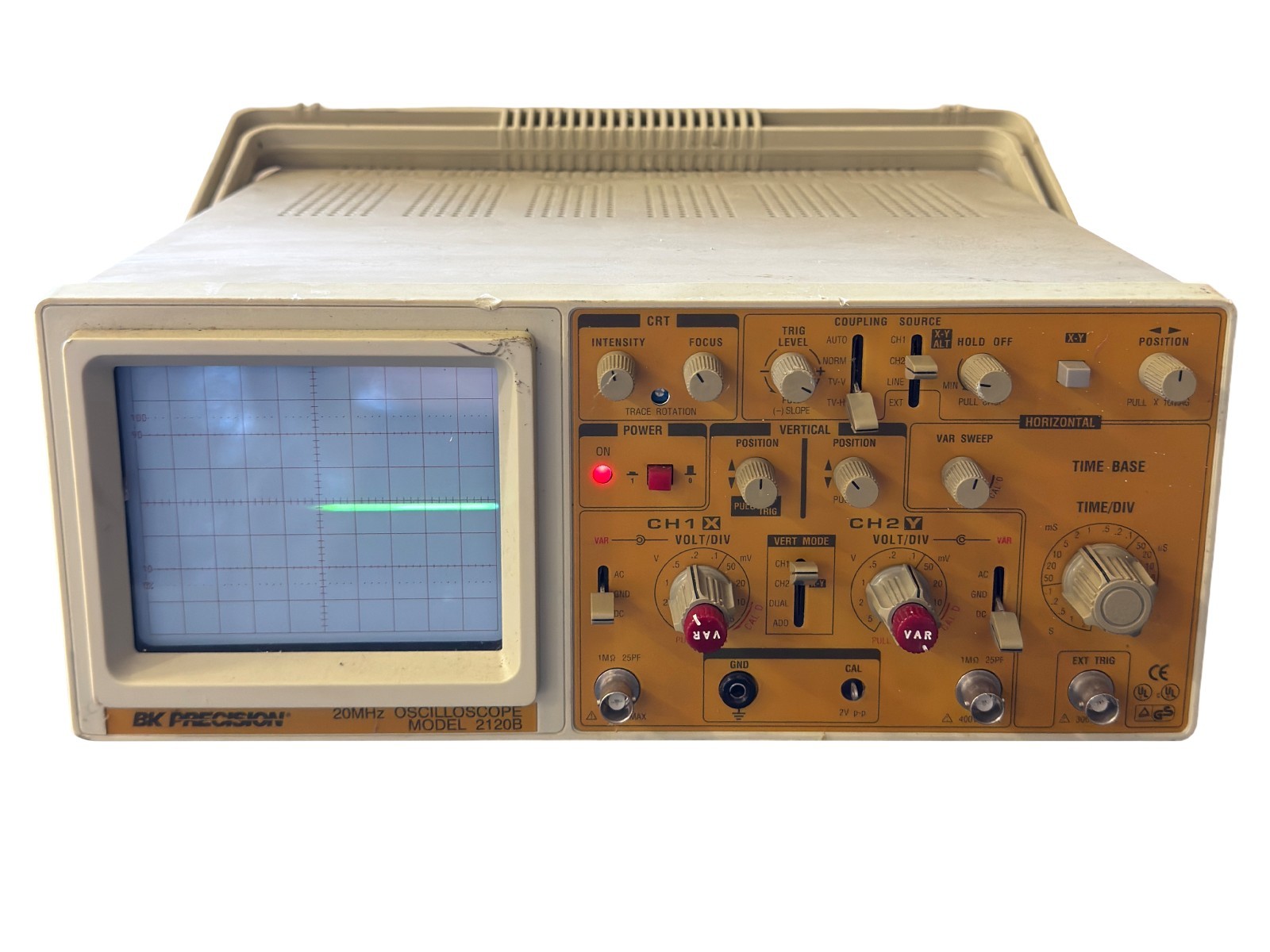 🔧 BK Precision 2120B 20 MHz Dual‑Channel Analog Oscilloscope – Tested