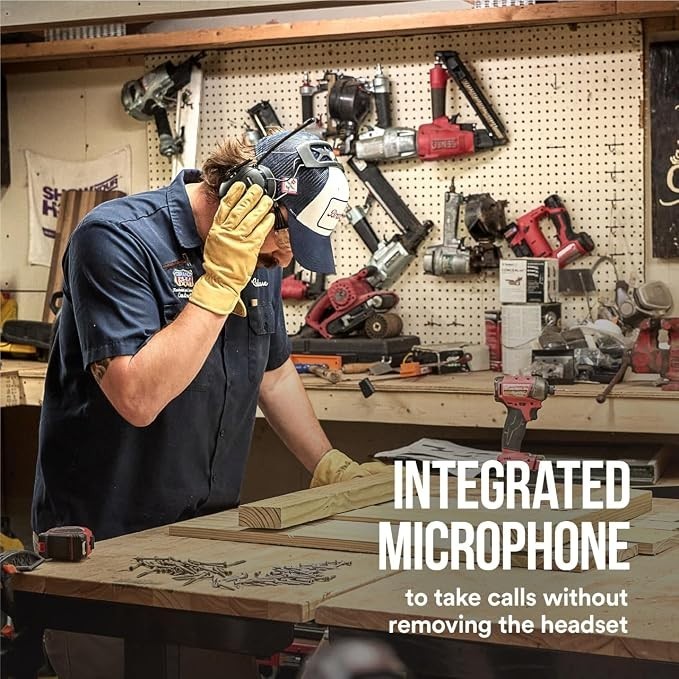 3M WorkTunes Connect + AM/FM Wireless Hearing Protector with Bluetooth Technolog