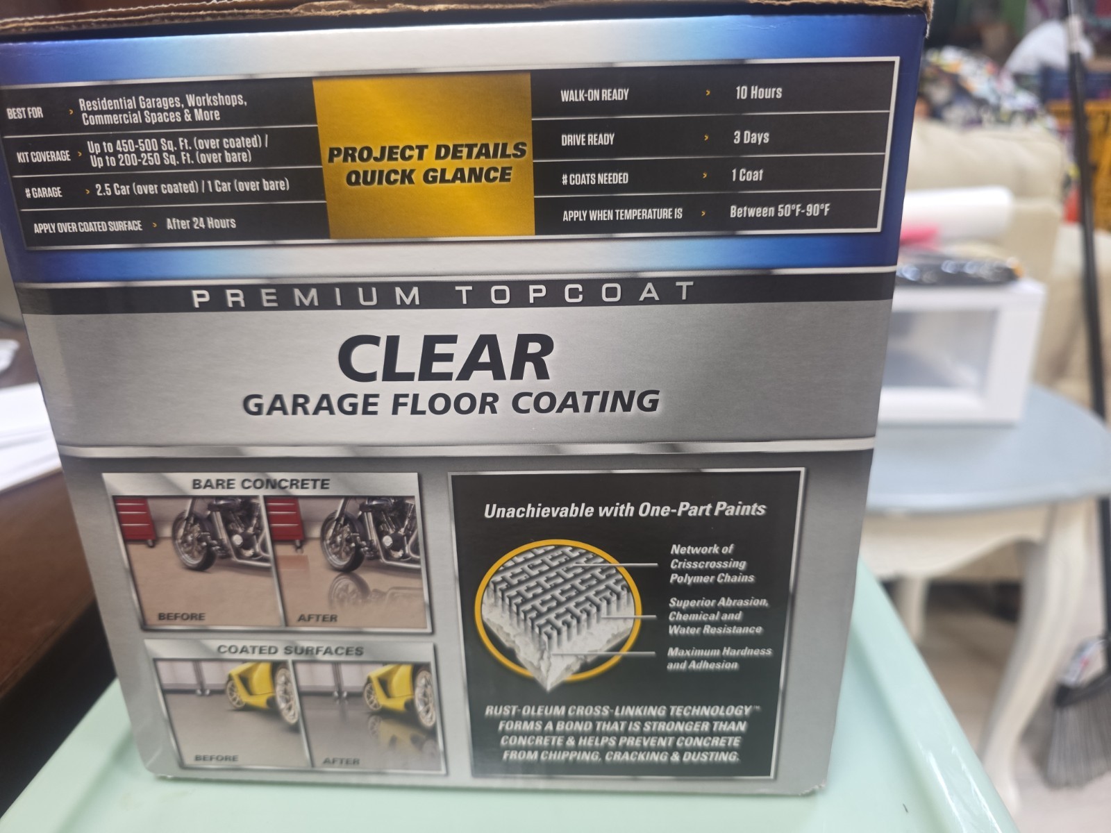 Rust-Oleum 292514 High Gloss Clear Indoor Premium Floor Coating Kit 90 oz.