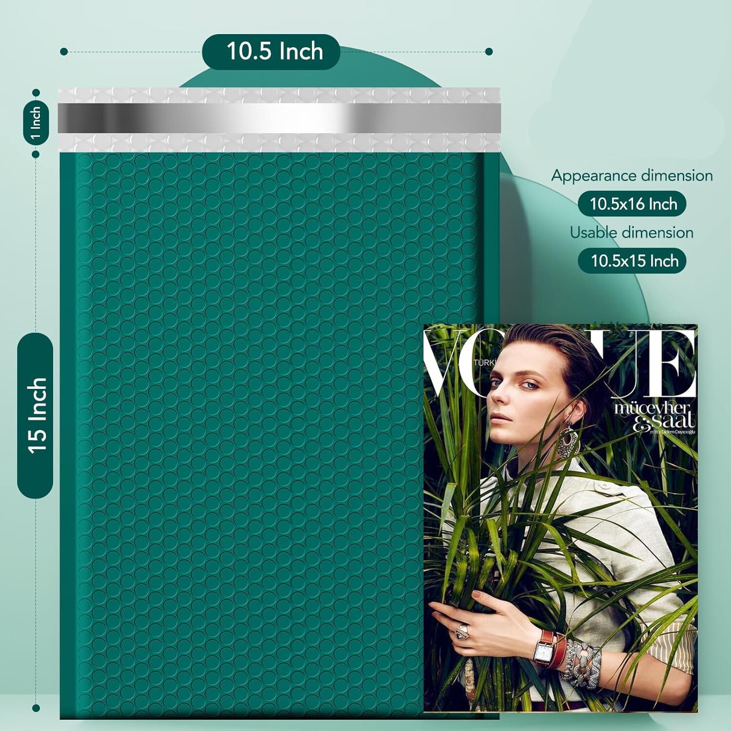 500pc Large Bubble Mailers 10.5×16 Padded Envelope 10.5×15 Poly Bubble Bags #5