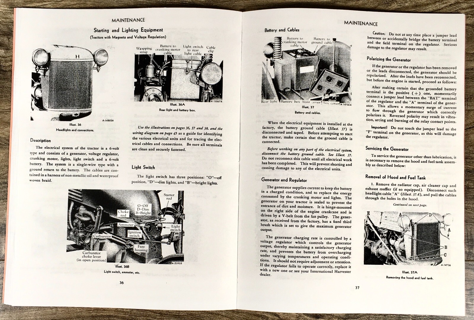 Mccormick Farmall Cub Tractor Operators Owners Manual Ihc Adjustment Carburetor