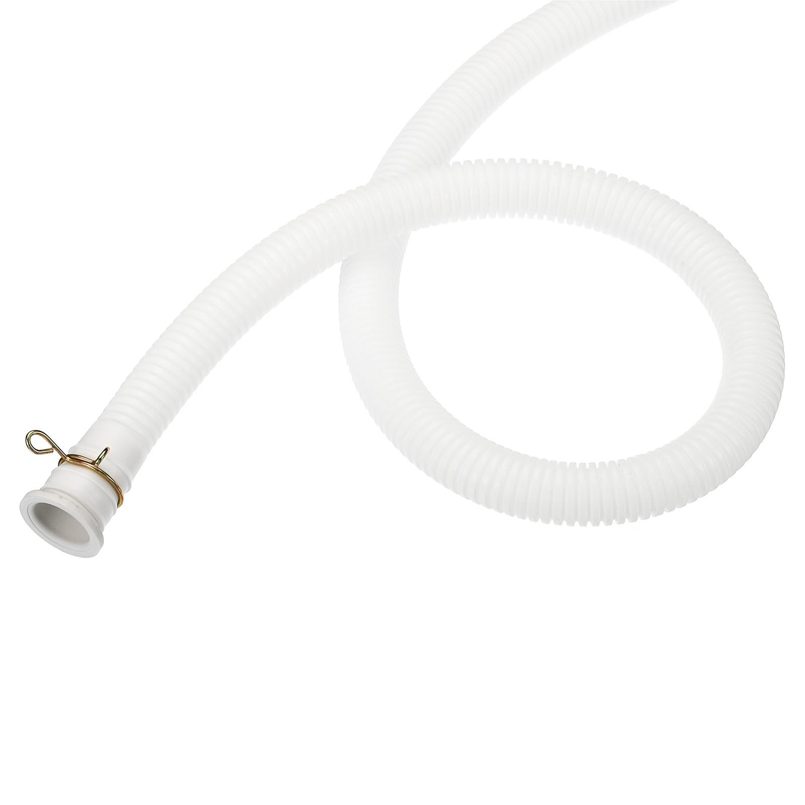 Universal Air Conditioner Drain Hose 18mm ID 5.3ft Thickened with Clamp White