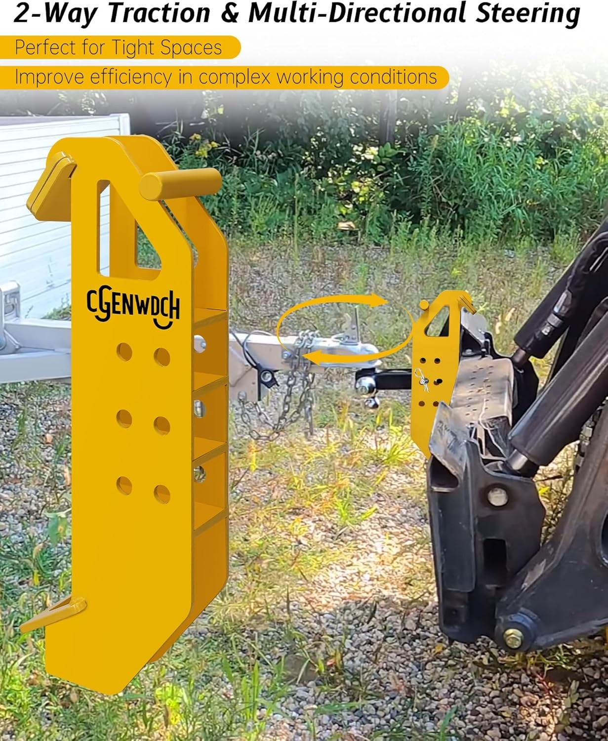 New Upgrade Hitch Attachment for Skid Steer, 5000/20000 lbs Load Capacity