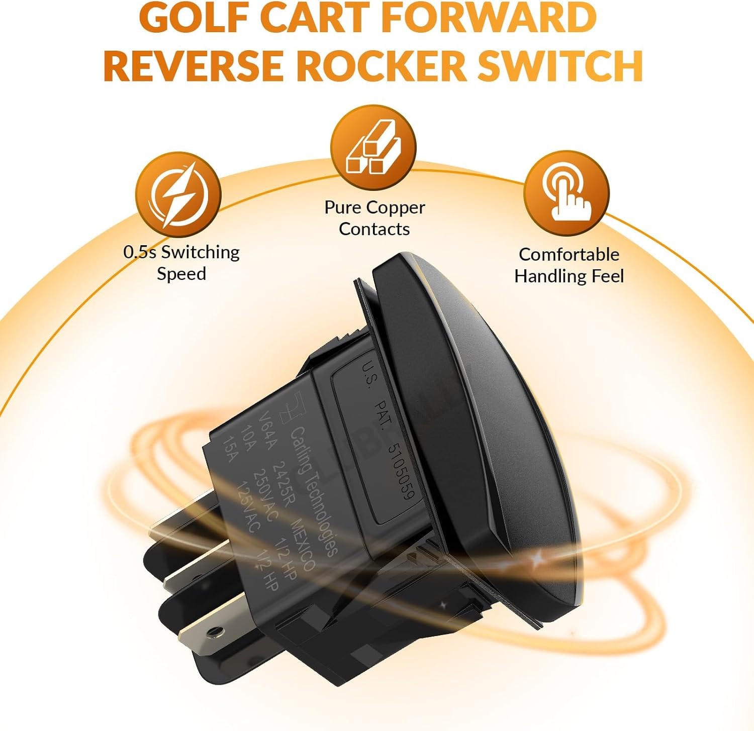 Golf Cart Forward Reverse Rocker Switch with Housing & Wire Kit, Fit for 1996-20