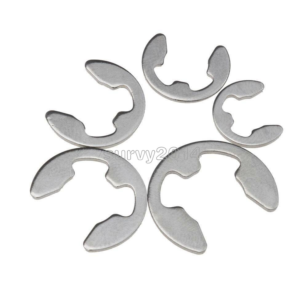 120PCS Assorted M1.5 – M10 Stainless E Clips C Circlip Retaining Snap Ring