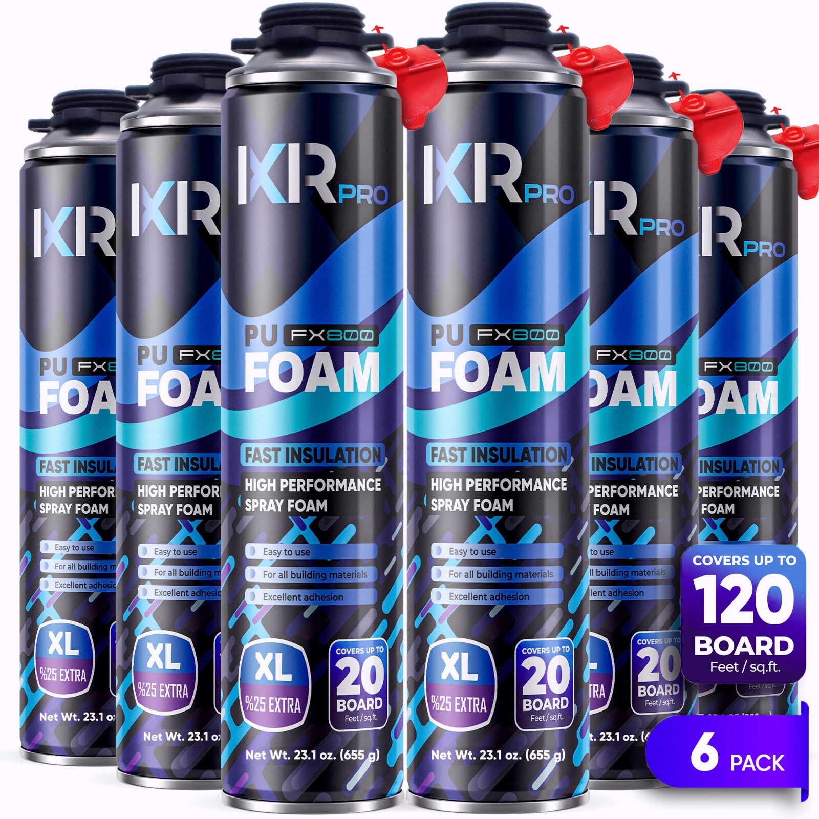 Spray Foam Insulation Can (6 x 23.1 oz. (655 g)) Expanding Foam Sealant