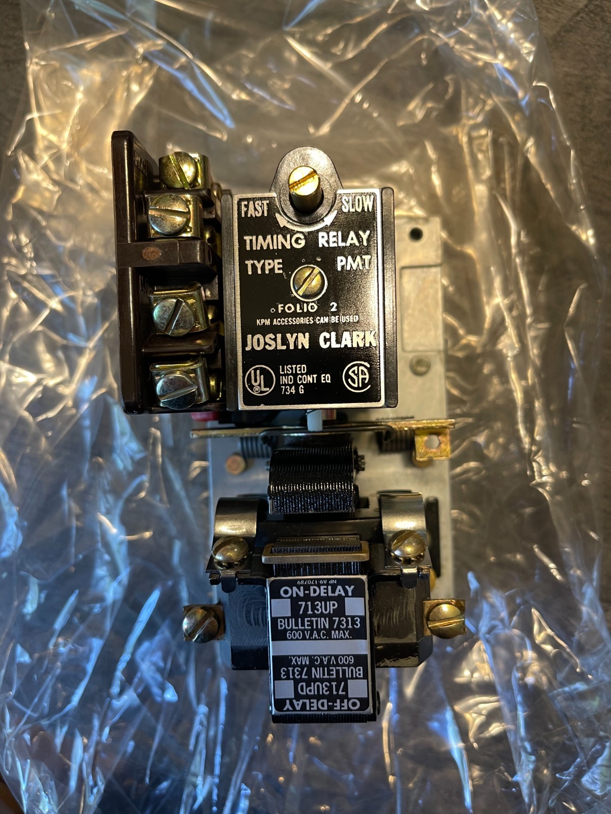 *NEW* Joslyn Clark 713UP-76 PMT Pneumatic Timing Relay
