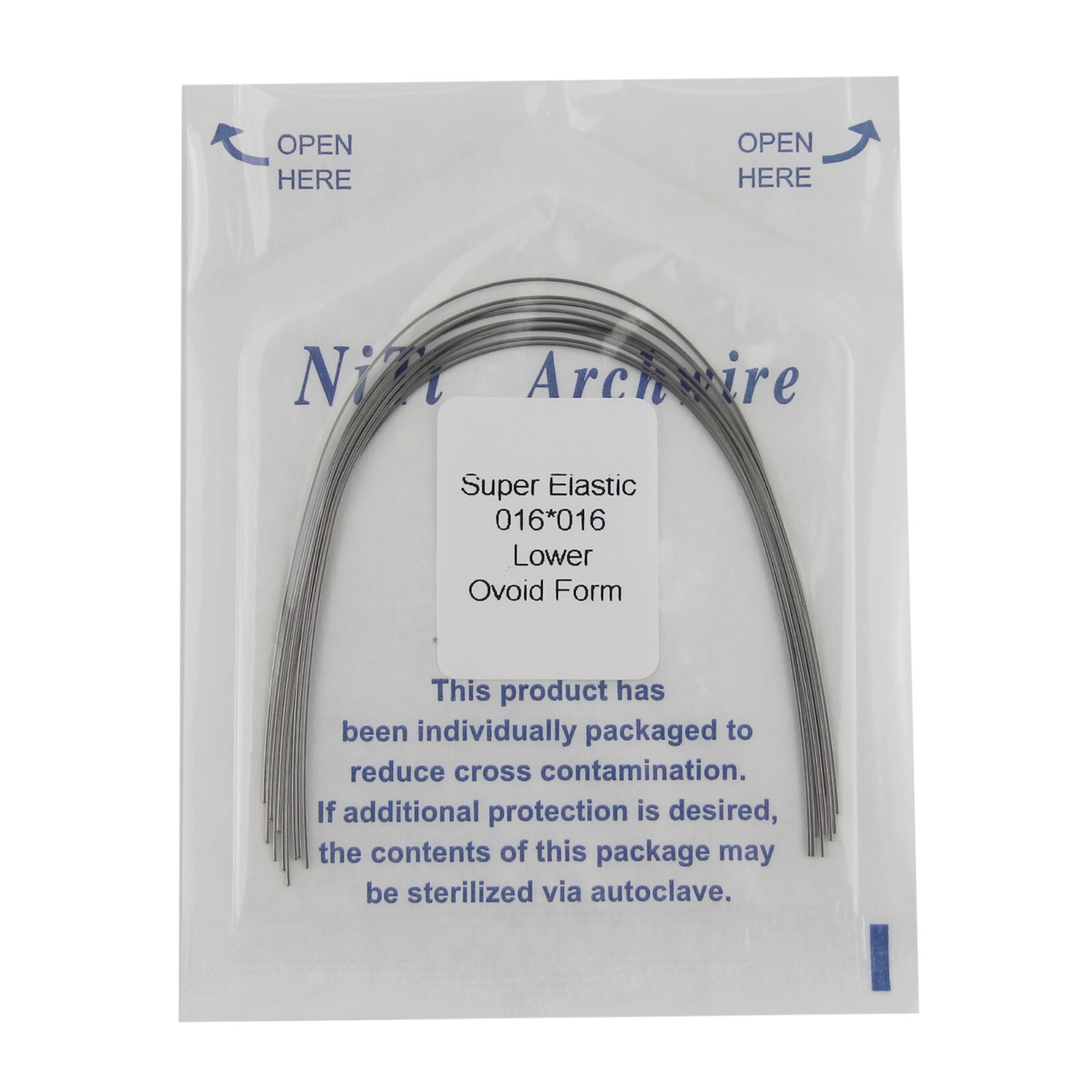 100pcs Dental Ortho Arch Wire Natural Niti Stainless S Round Rectangular Ovoid