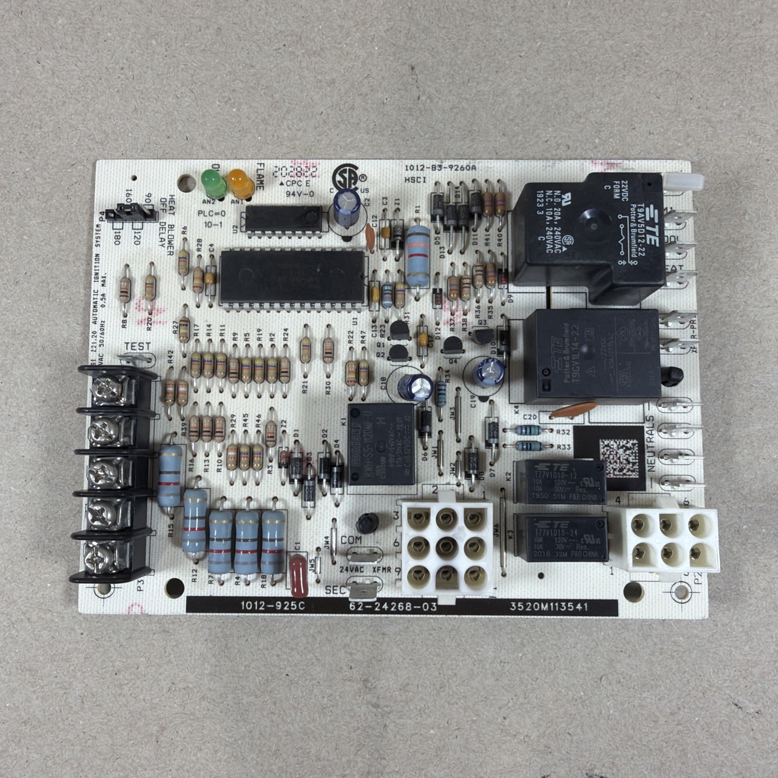 Rheem Ruud 1012-925C Furnace Control Circuit Board 62-24268-03 1012-83-9260A