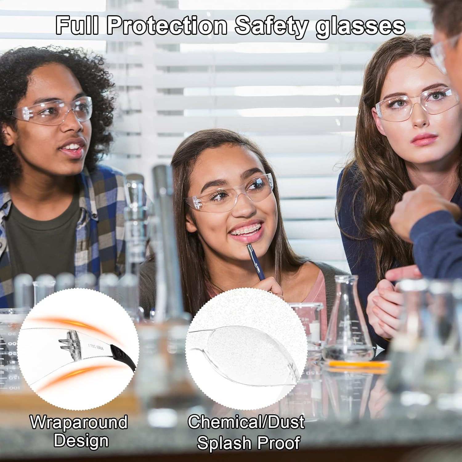ANSI Z87.1 Clear Safety Glasses for Men and Women 36Pack, Scratch&Impact-Resista