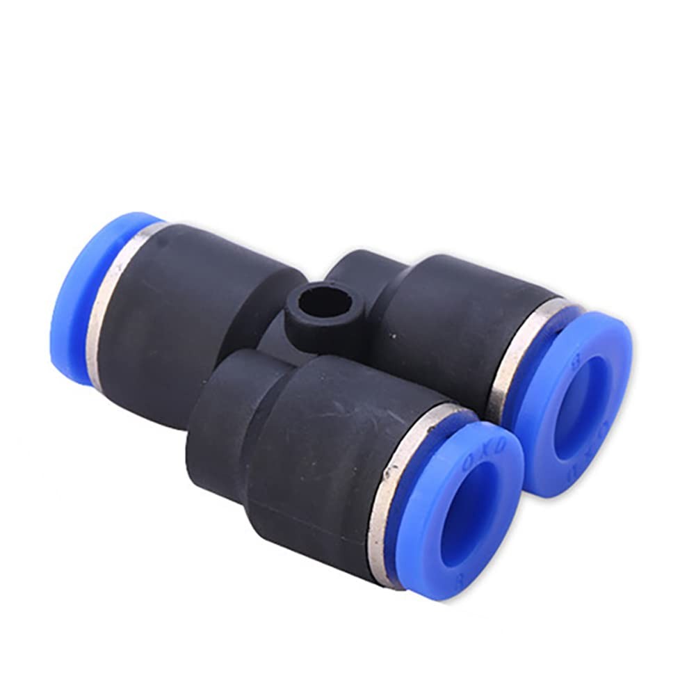 10 PCS 1/4 Inch OD Push To Connect Y Splitter 3 Way Wye Quick Adapter Pack