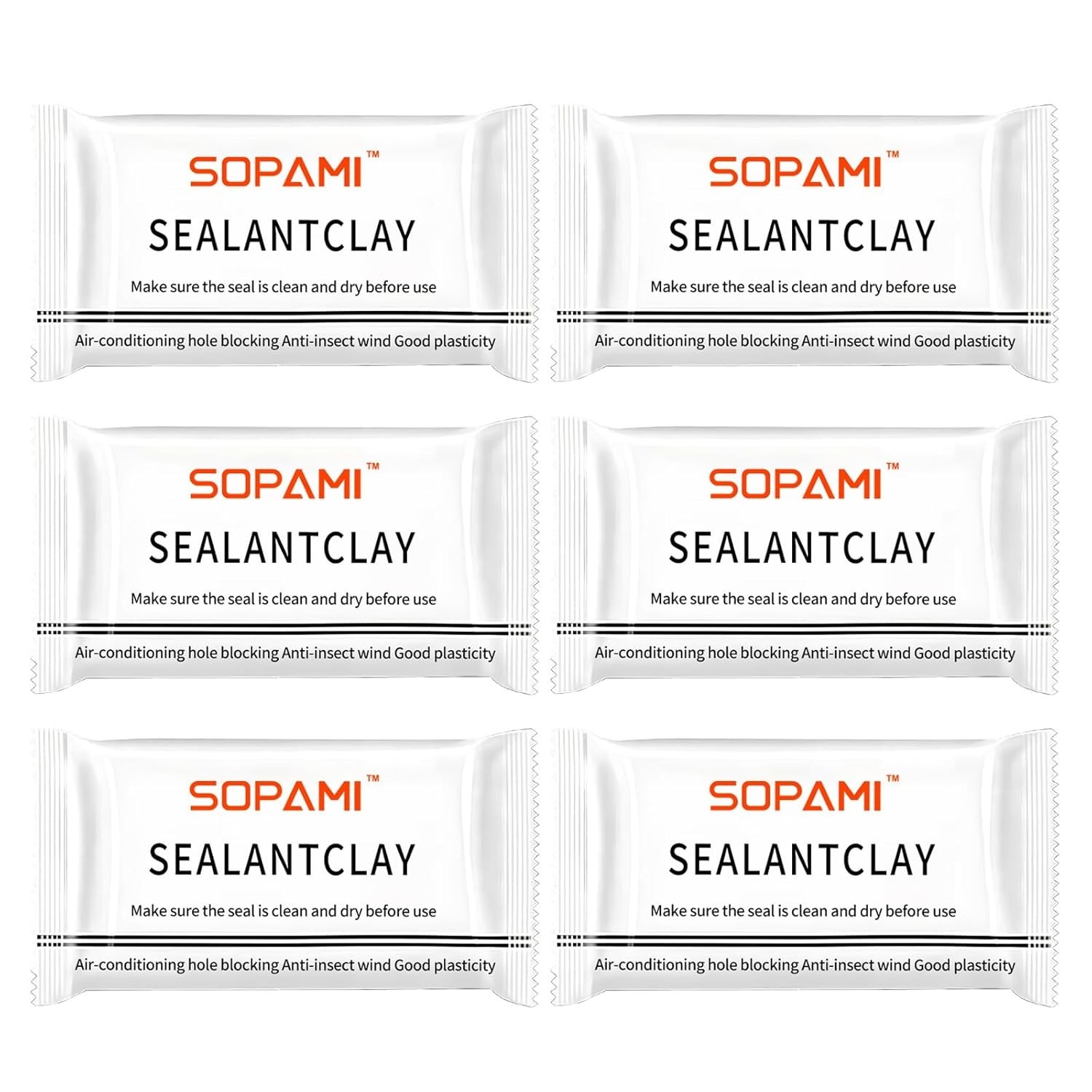 10-Pack White Waterproof Sealant Putty – Quick Mending Mud & WHITE