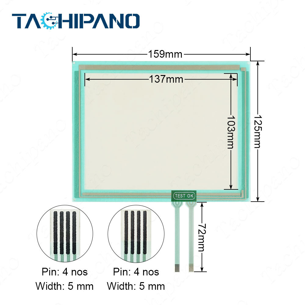 Touch Screen for Kawasaki 50817-1347 Robot Teach Pendant Panel Glass