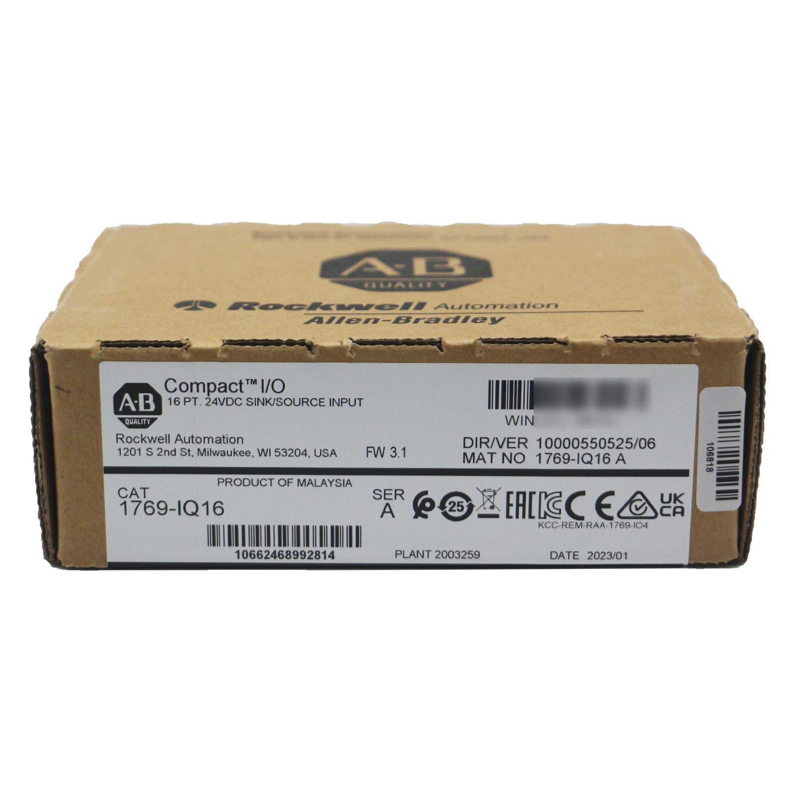 New Sealed 1769-IQ16 /A CompactLogix 16 Pt 24VDC D/I Module 1769IQ16 UPS Shippin