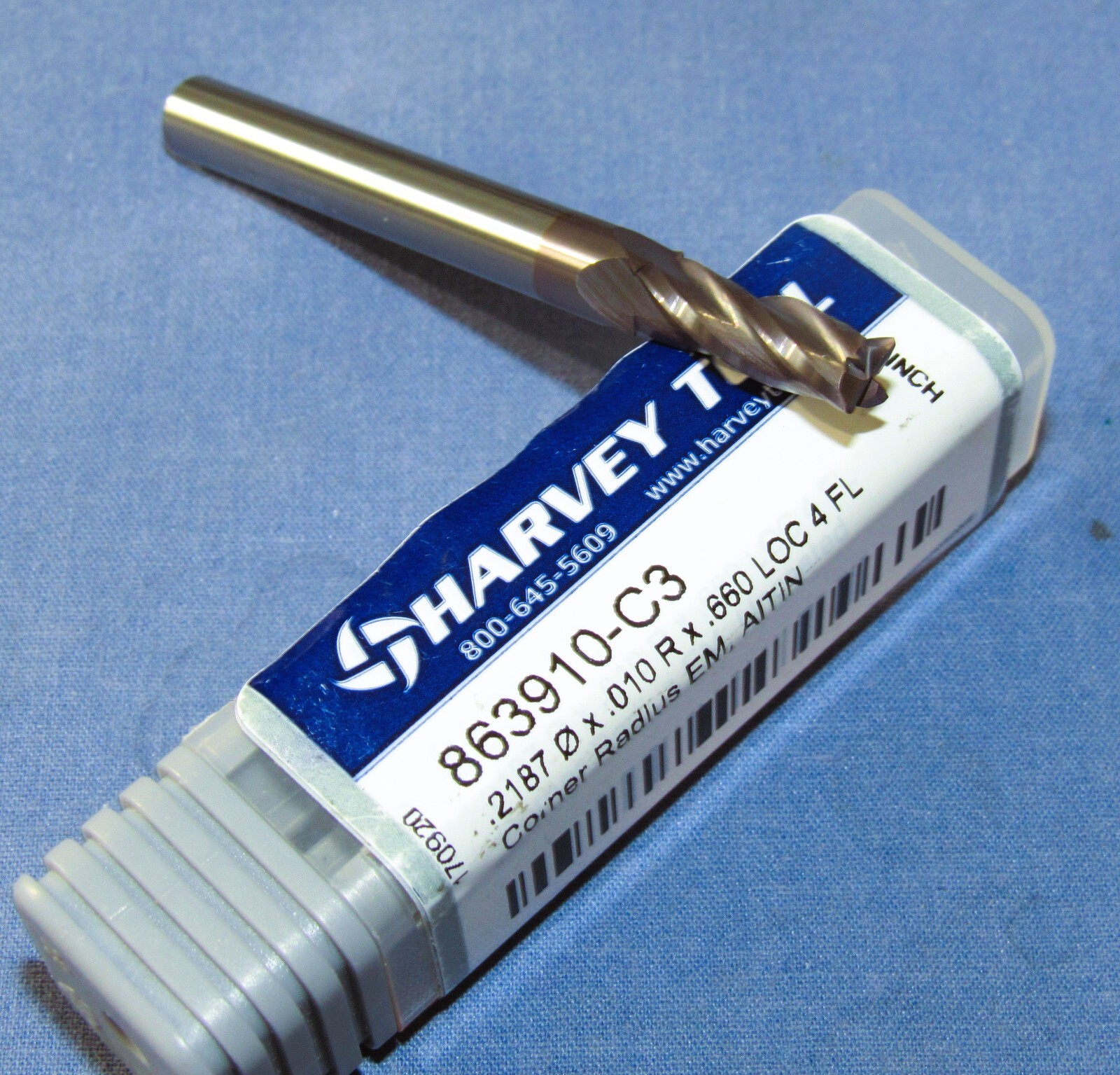 New Harvey Tool Carbide end mill 7/32 Dia. x .660 LOC 0.010″ cr 4 Flt