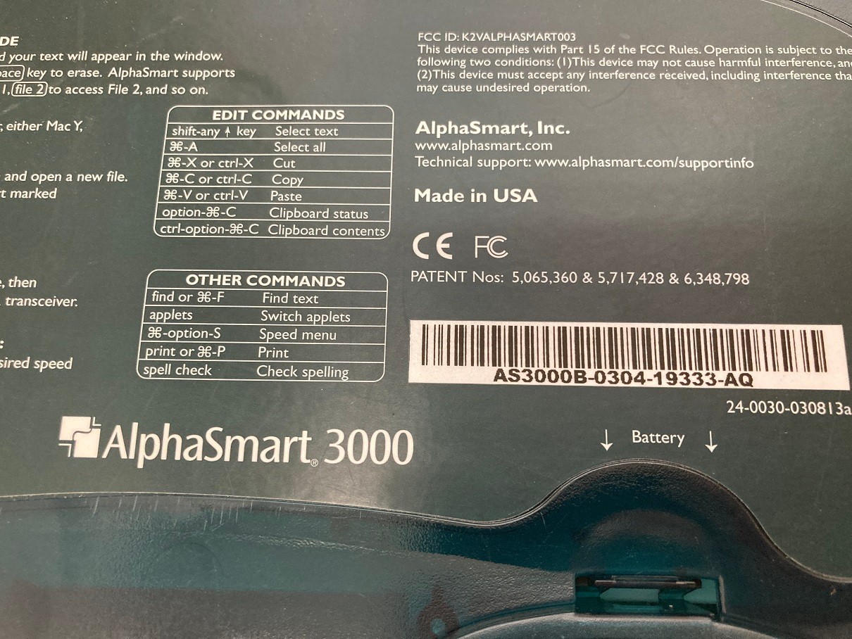 AlphaSmart 3000 Portable Word Processor Keyboard