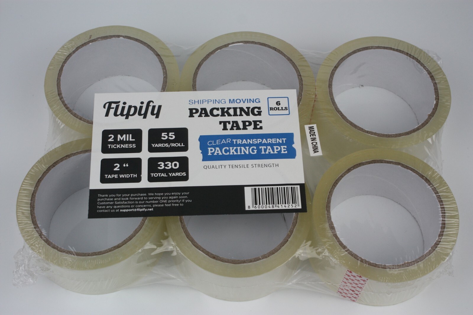 36 Rolls Carton Sealing Clear Packing Tape Box Shipping – 2 mil 2″ x 55 Yards