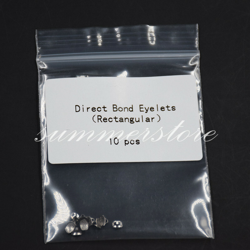 10 Pcs 1 Pack Dental Direct Bonding Eyelets 3.2mm Rectangular Base Bondable