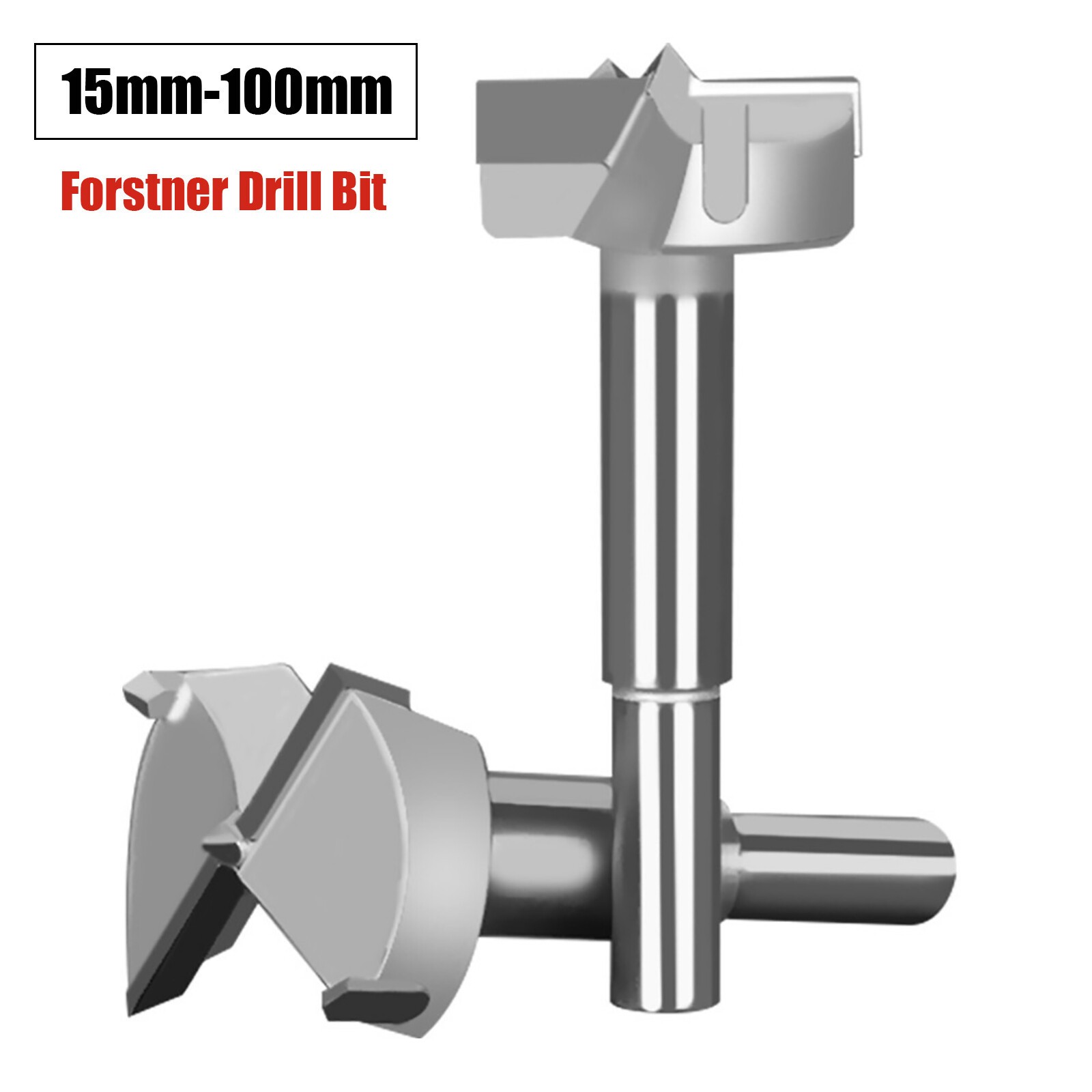 15mm – 100mm Forstner Woodworking Drill Bit Boring Hole Saw Cutter Wood Tools
