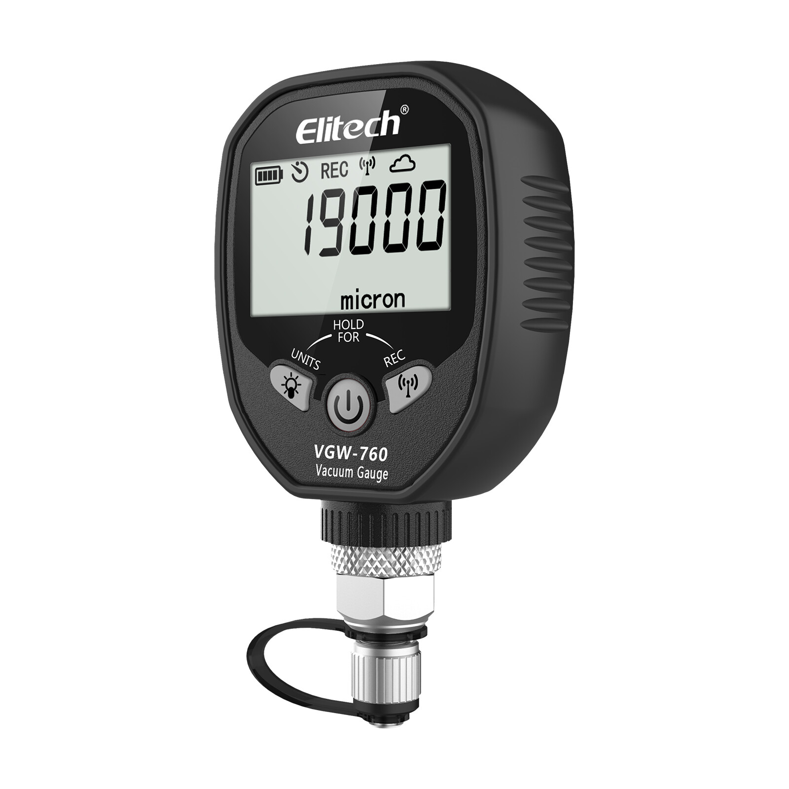 Used Elitech VGW-760 Wireless Digital Vacuum Gauge LCD Display APP Control