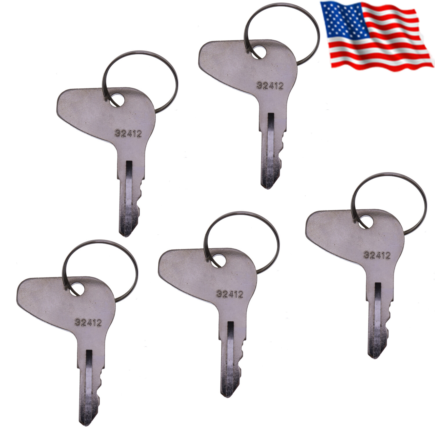 5pcs Ignition Key for Kubota L1275 L2250 L2350 L2600 L2850 L2900 L3240 L4310