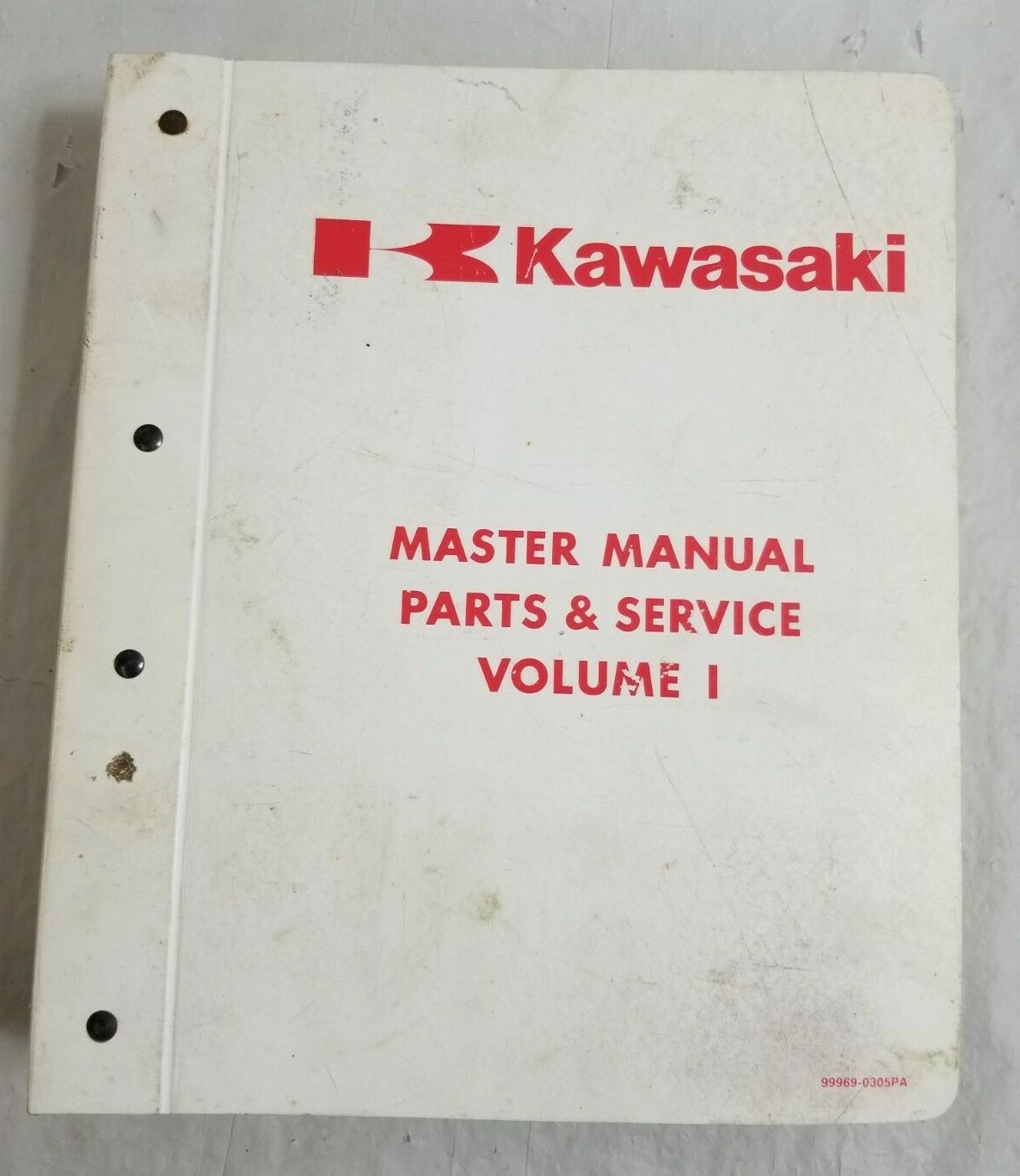 KAWASAKI Master Manual Parts & Service Vol 1 Part # 99969-0305PA Dealer Binder