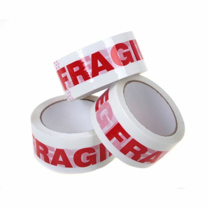6 Rolls Fragile Tape 3″ x 110 Yards (330′) 2.0 Mil Printed Packaging Tapes