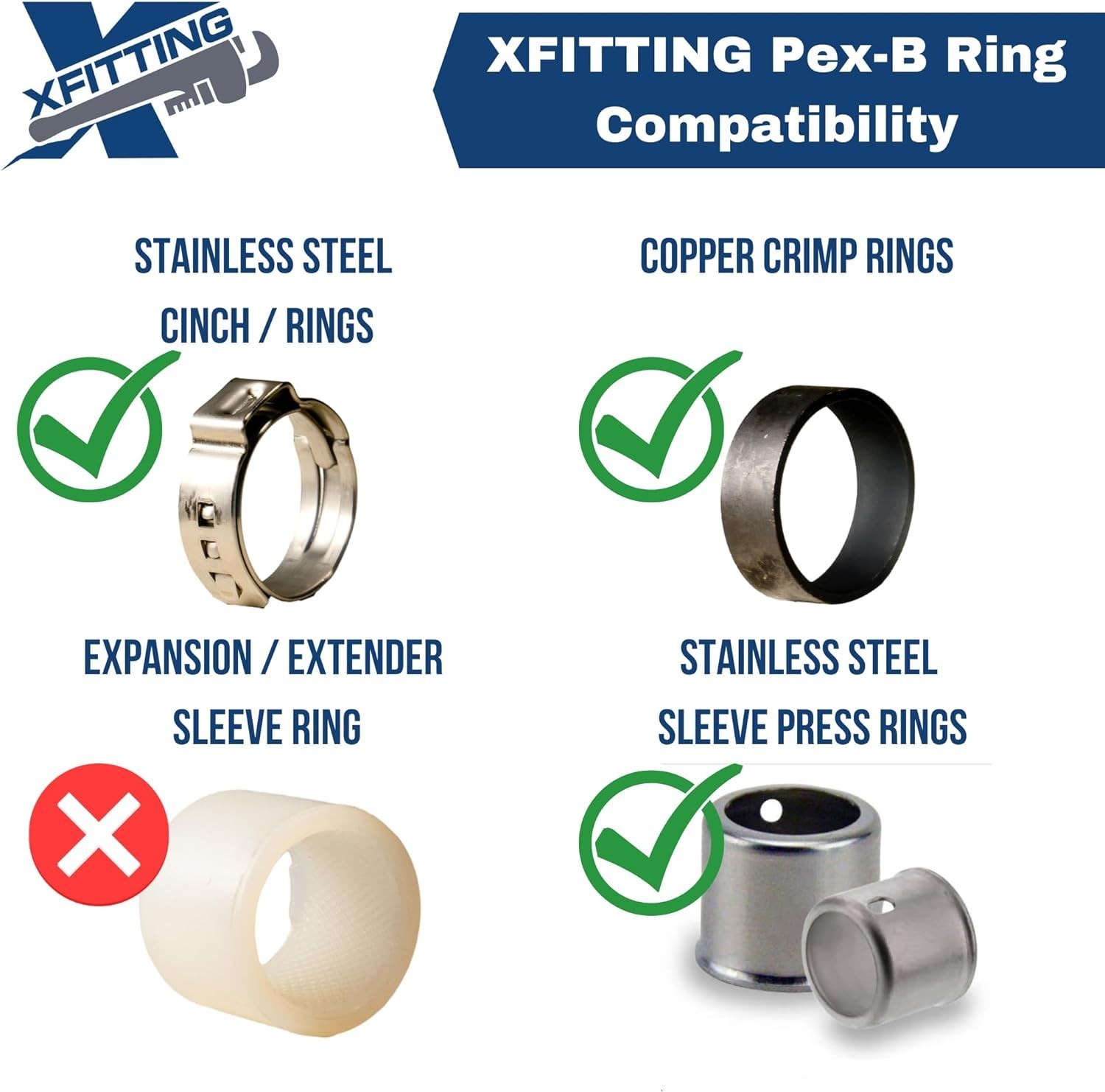 1 PIECE 3/4″ PEX X 3/4″ PEX X 3/4″ FEMALE DROP EAR TEE, LEAD FREE, FEMALE TEE