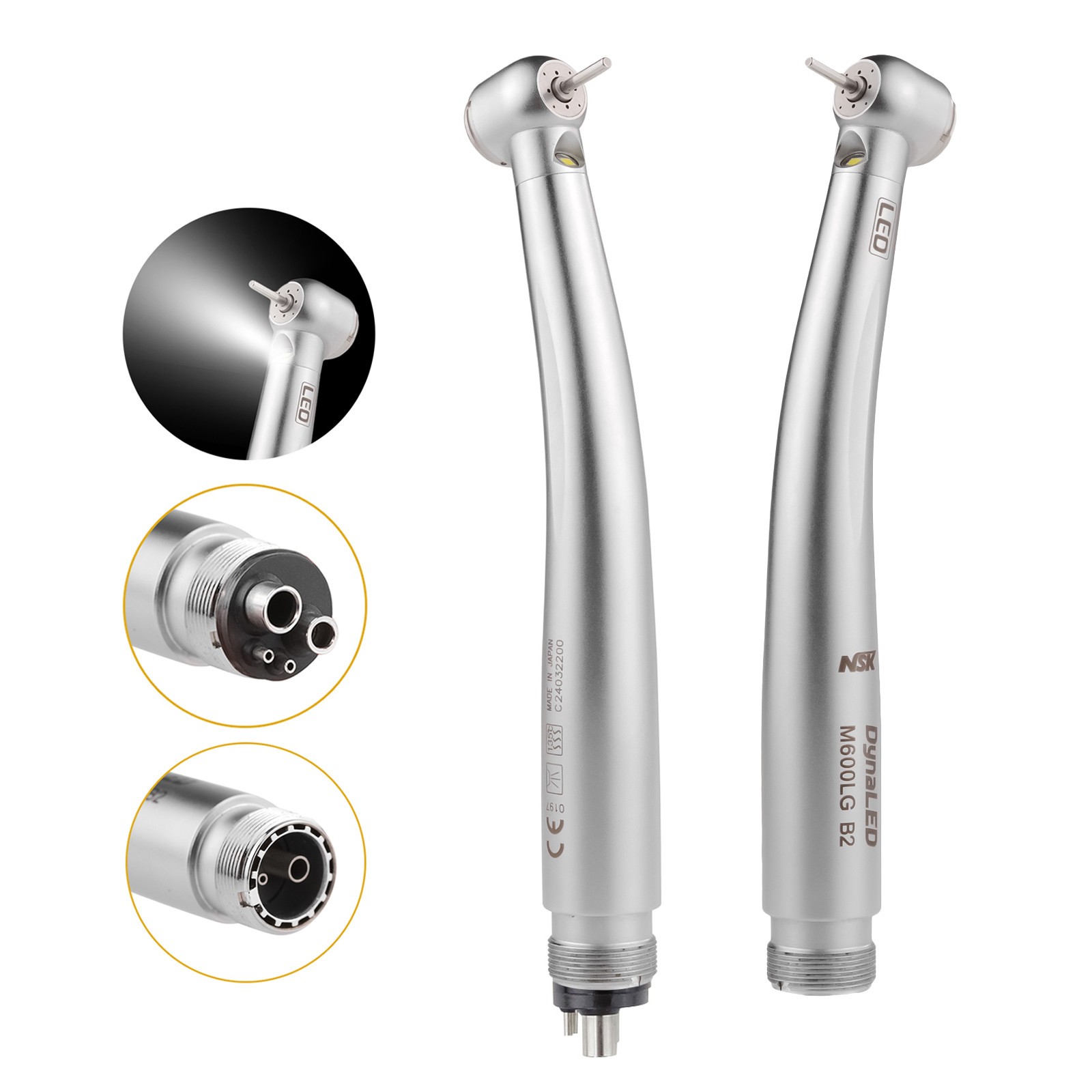 Dental LED High Speed Handpiece E-generator 8 Spray Ceramic Bearing DynaLED B2M4