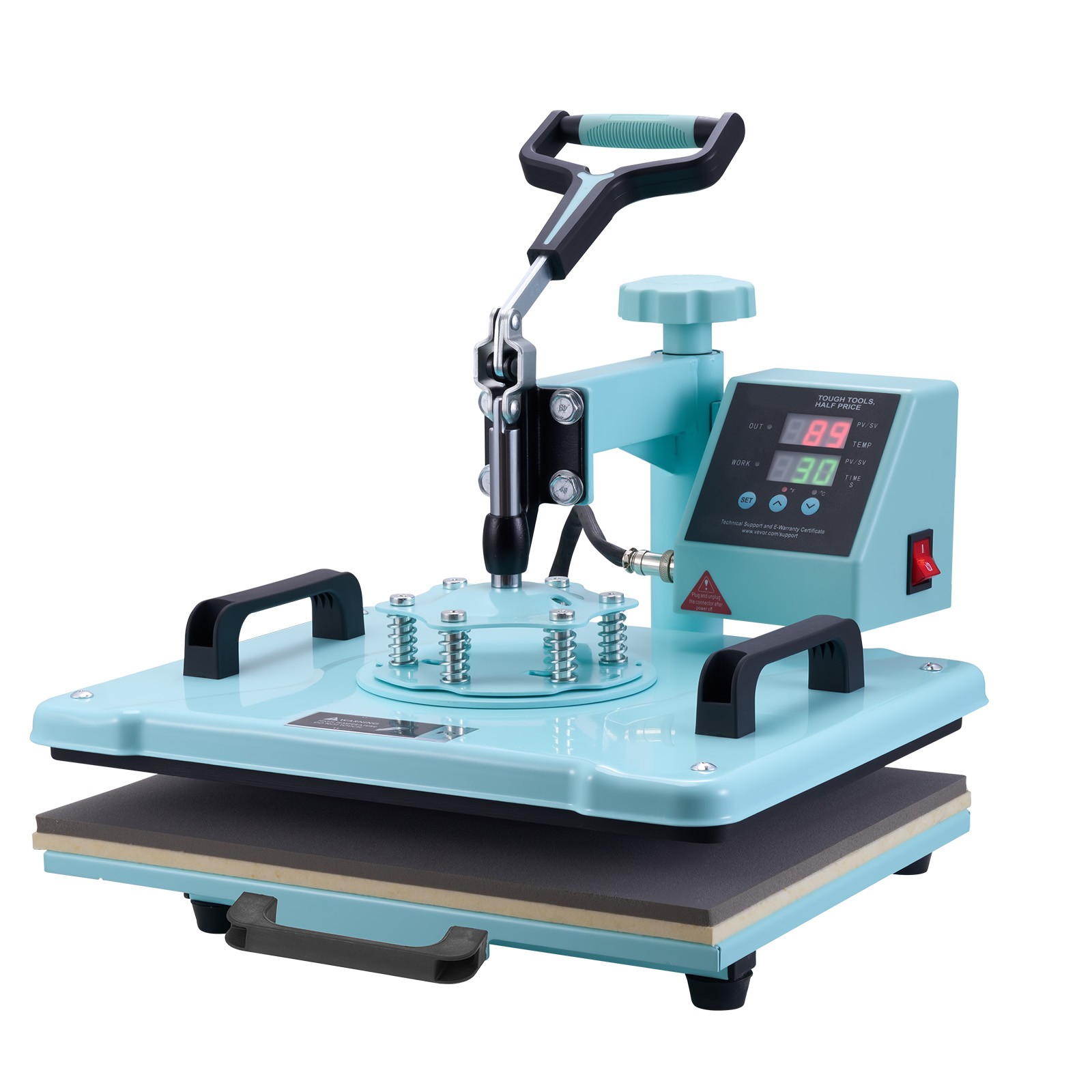 VEVOR Heat Press Machine 12×15 in 2 in 1 Heat Transfer Machine for T-Shirts Hats