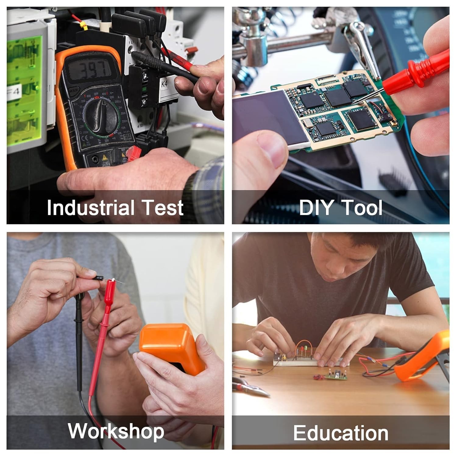 High-Quality Orange & Black Digital Multimeter – Ideal for Home and Workshop Use