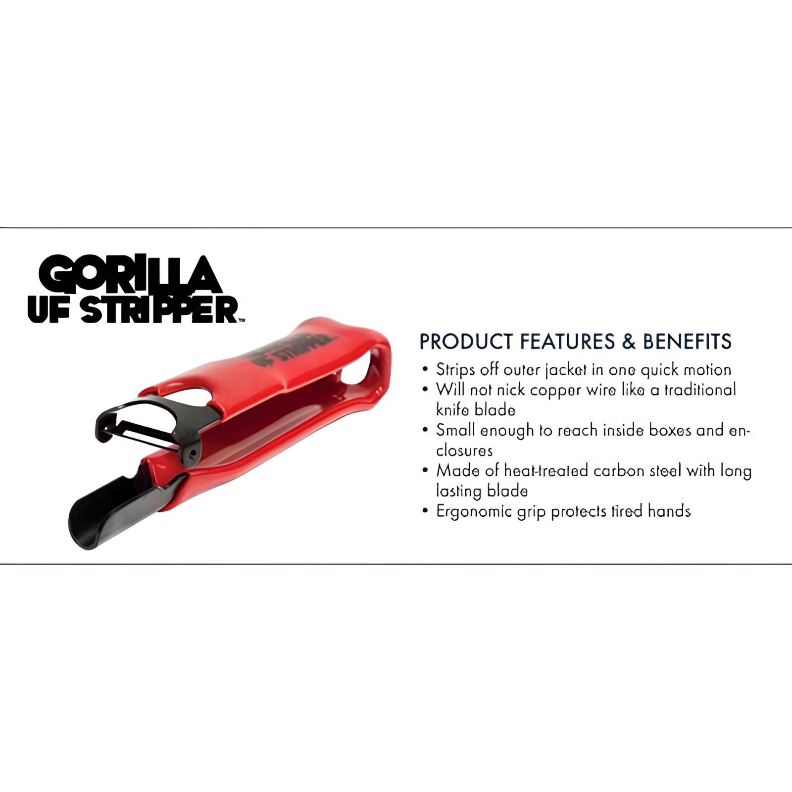 King Gorilla 10″ UF Cable Stripper – Carbon Steel Wire Tool 46200