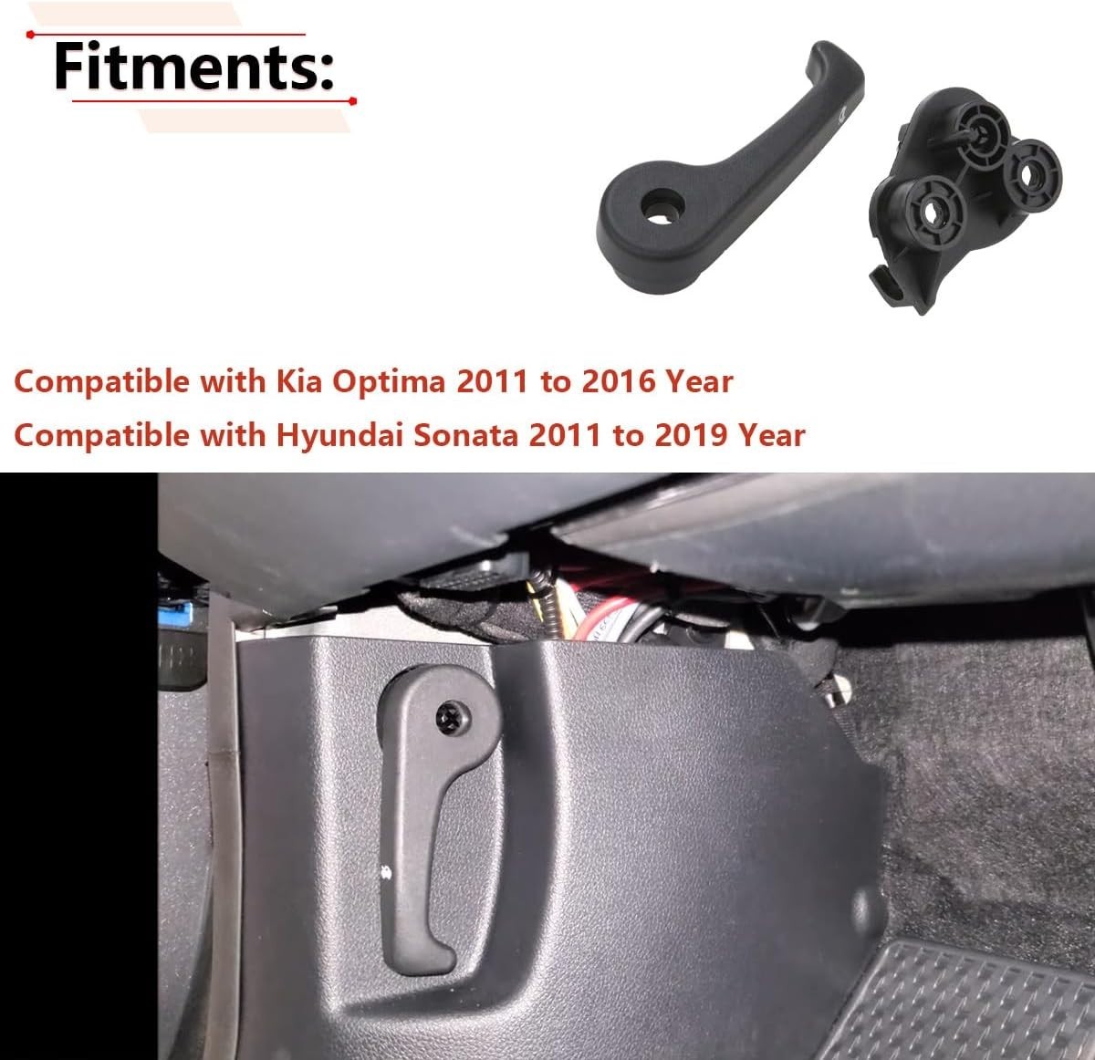 Hood Latch Release Handle Compatible with Elantra 2007 to 2016 Year, for Forte