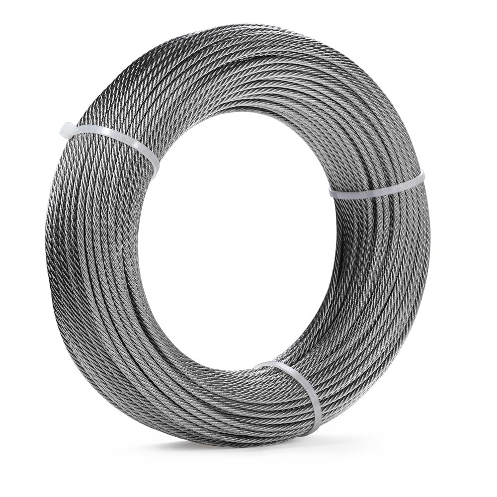 1/8 T316 Stainless Steel Cable Cable Railing Kit 110-1000 FT Wire 1800 Lb Brea