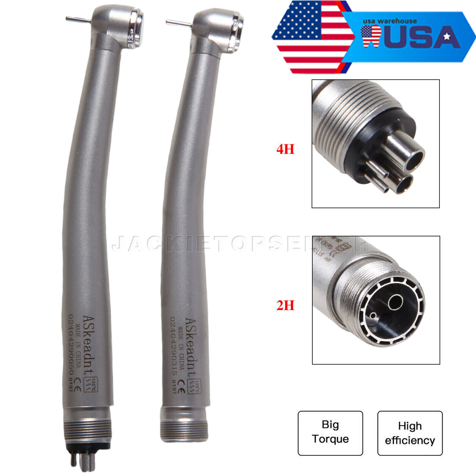 NSK Style Dental Fiber Optic LED E-generator / High Speed Handpiece 2HOLE/4HOLE