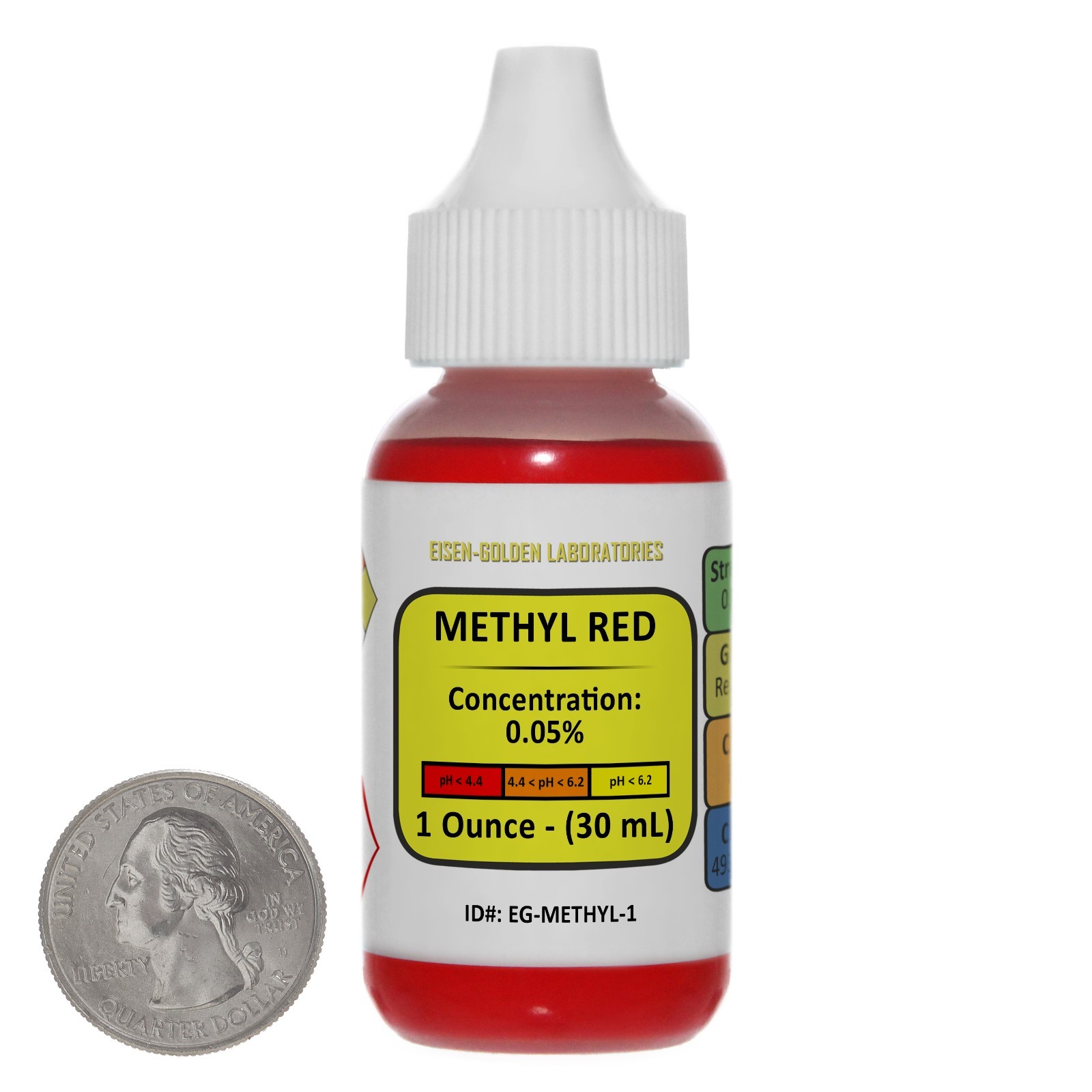 Methyl Red Indicator [0.05% Solution] Reagent Grade 1 Oz in a Dropper Bottle USA