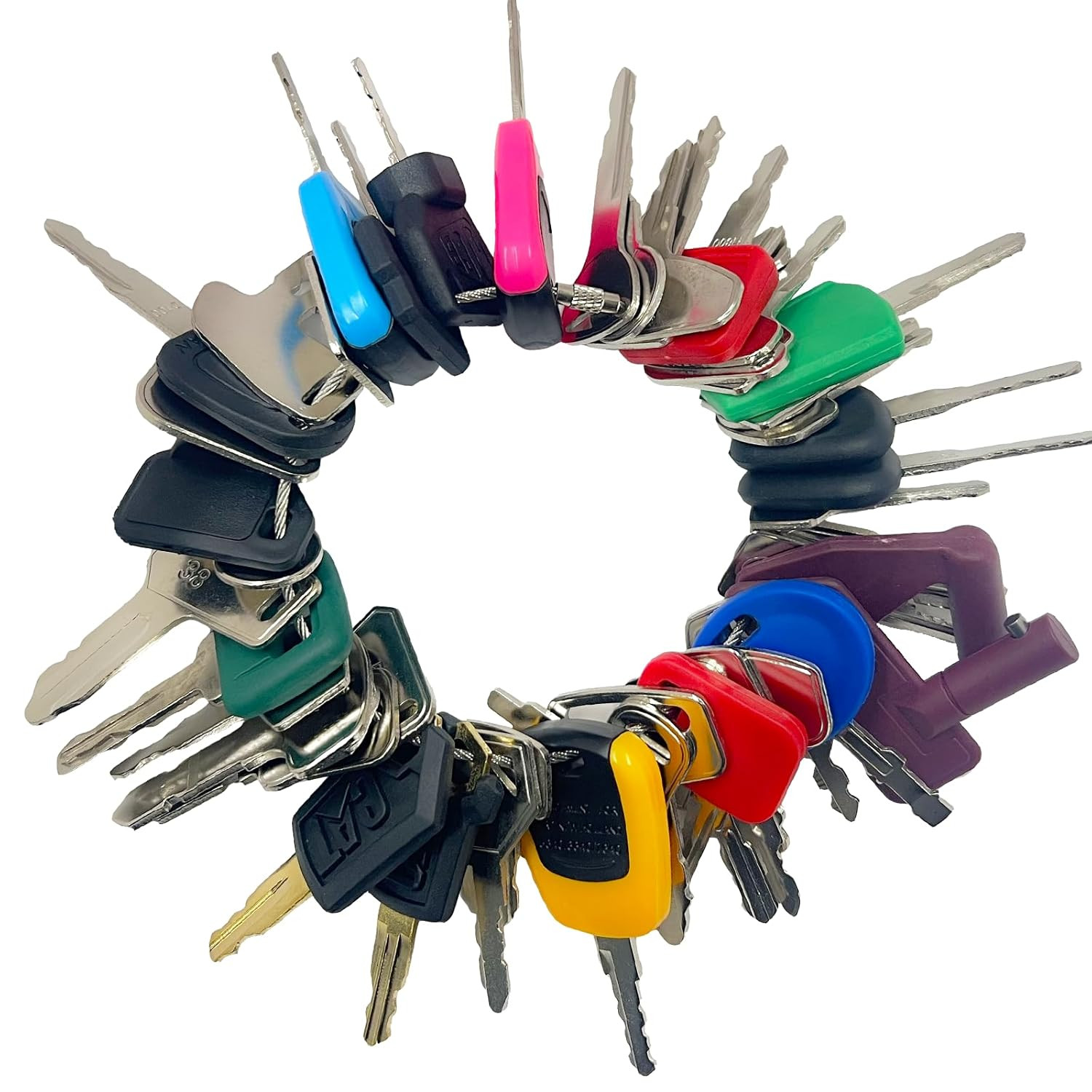 50 Heavy Equipment Ignition Keys for CAT, John Deere, Komatsu, & More