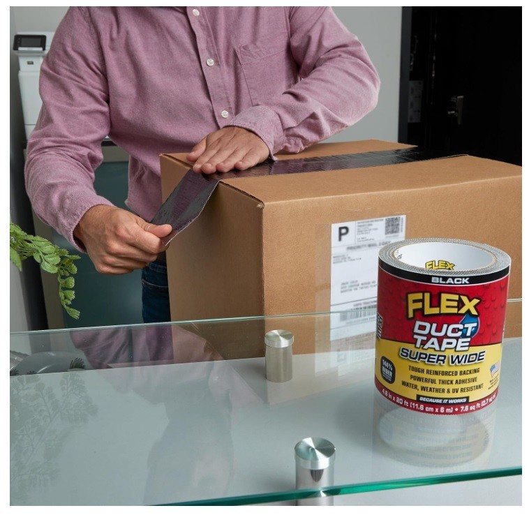 Flex Seal Super Wide Duct Tape Black 4.6 in. W X 20 ft. L