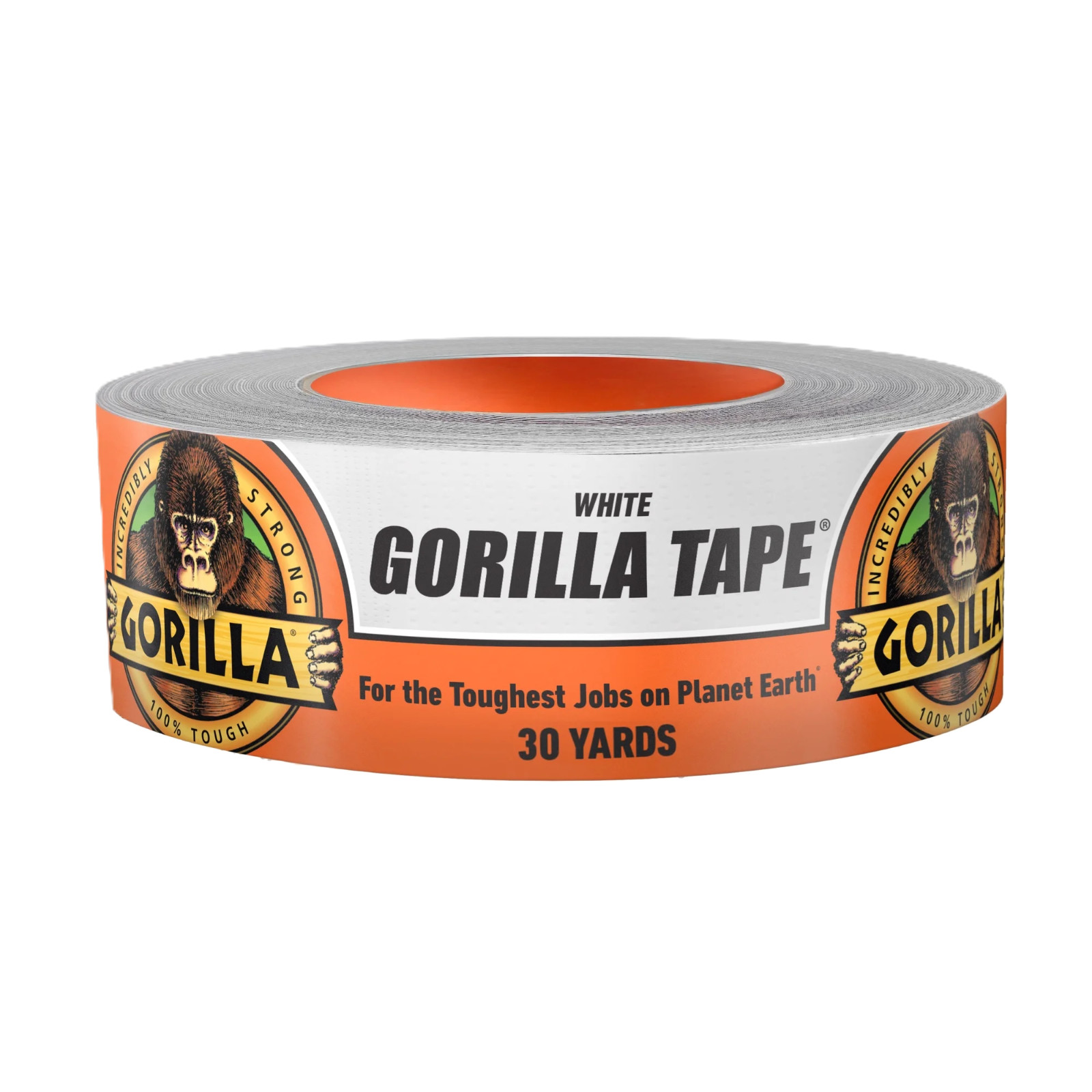 Gorilla Tape, White Duct Tape, 1.88″ x 30 yd, White, (Pack of 1)