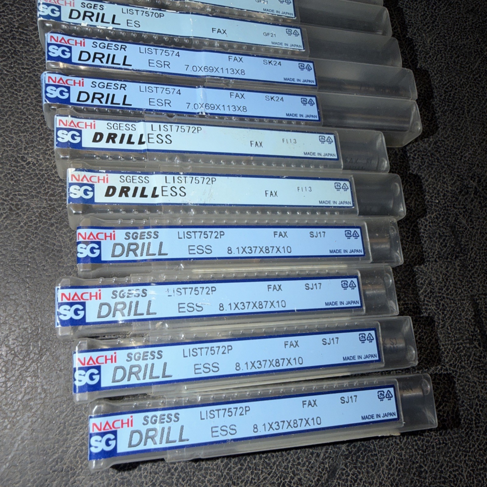 LOT OF 15 Nachi SGESS Drill Bits