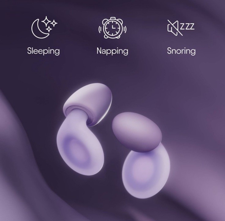 Loop Earplugs – Dream for Sleep (Lilac), Cushioned For Comfort, Napping Snoring