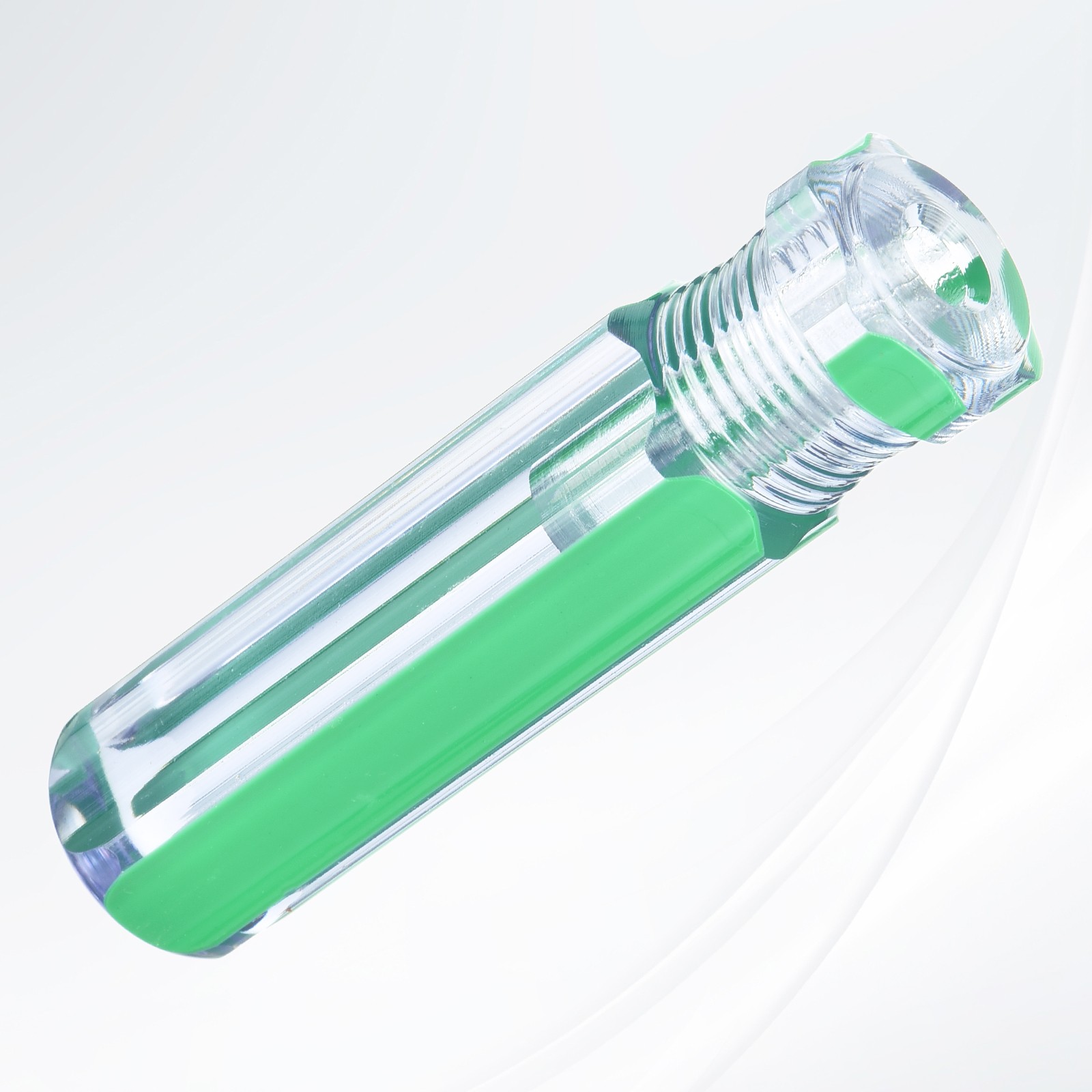 Pre-Drilled Blank Screwdriver Handles 6.2mm Hole 90mm Length, Clear Green