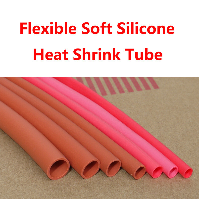 1mm~12mm 1.7:1 Flexible Soft Silicone Heat Shrink Tube 200°C HIGH TEMP Sleeve