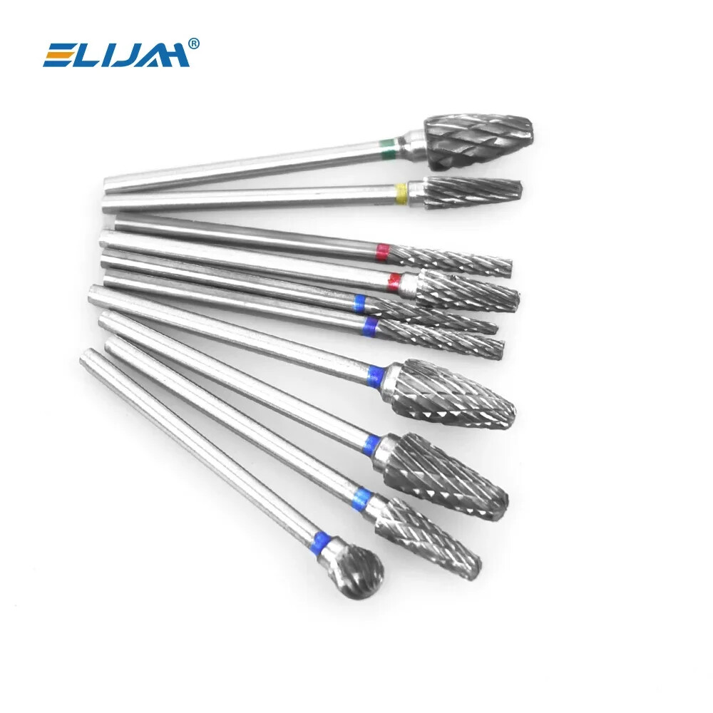 Dental Lab Polishing Bur Drills Tungsten Steel Carbide Burs Burrs 2.35MM 10 Pcs