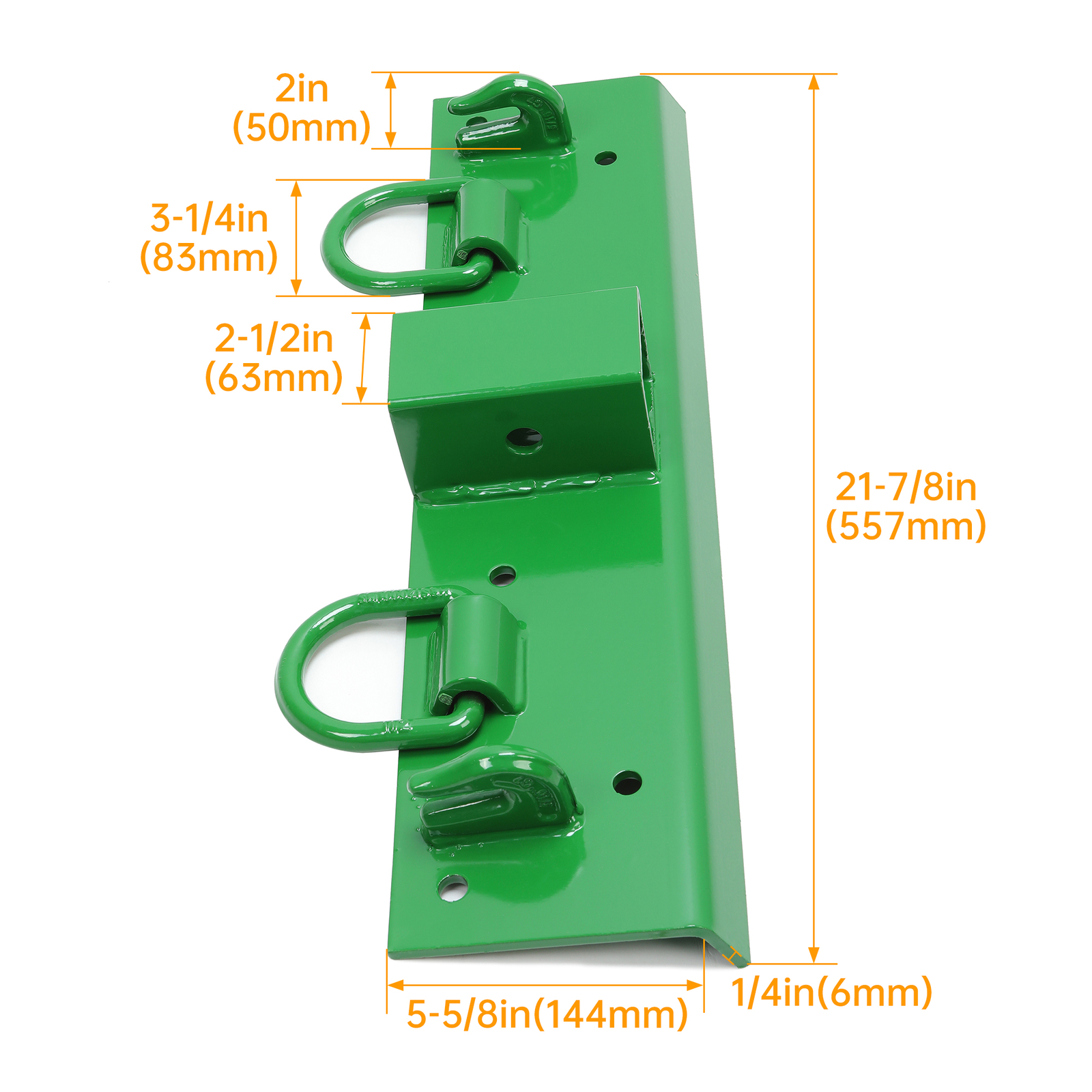 Bolt on Grab Hooks & D Rings & 2″ Receiver For John Deere 1025R Compact Tractor