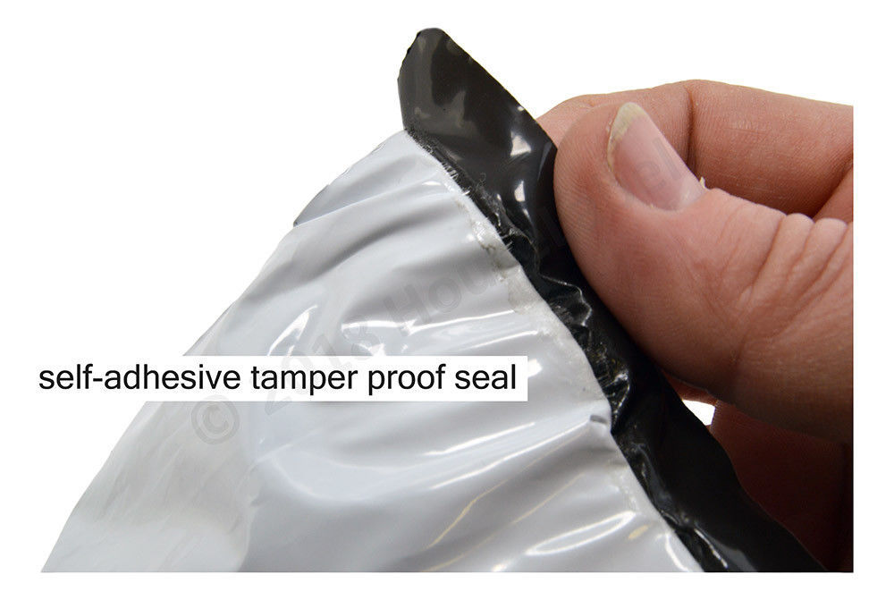 25-1000 POLY MAILER BAGS – HouseLabels – 2.35 MIL Thick White Shipping Envelopes
