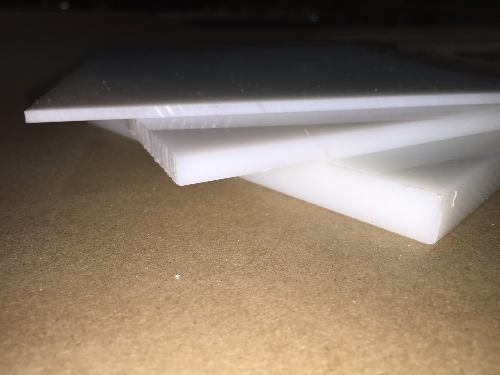 Natural HDPE Plastic Sheet 1/8″ x 24″ x 24″ (.125″)